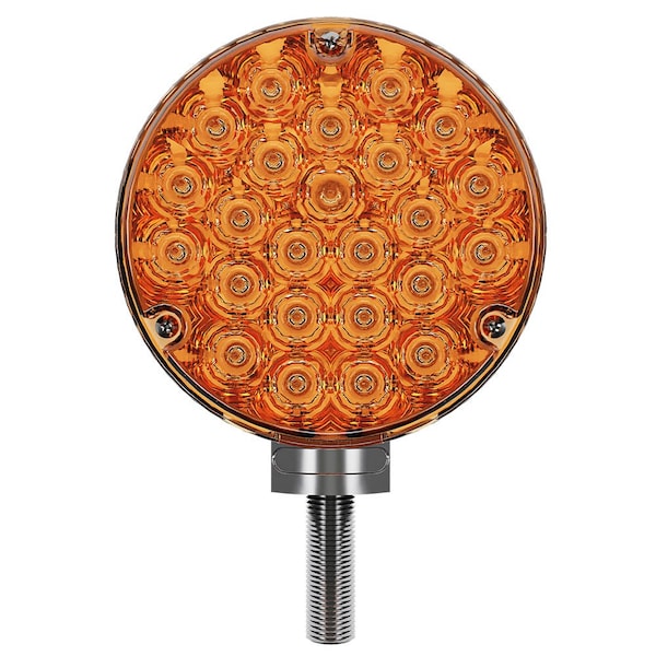 Round Double Face 48 LED Pedestal Mount Stop Tail Turn Signal Parking Light, PK2